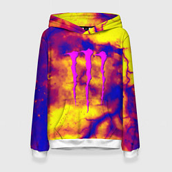 Толстовка-худи женская Monster energy storm grunge, цвет: 3D-белый