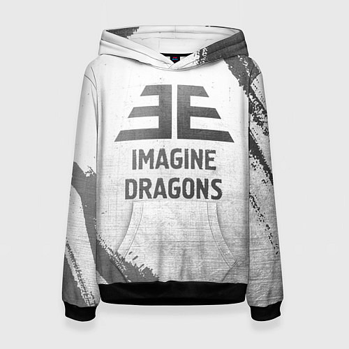 Женская толстовка Imagine Dragons - white gradient / 3D-Черный – фото 1