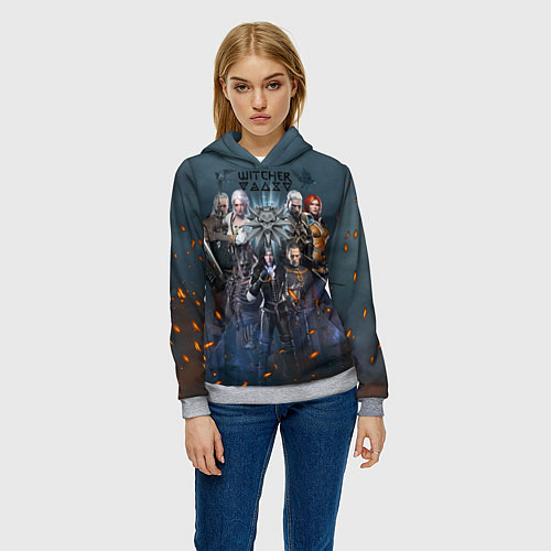 Женская толстовка Ведьмак герои / 3D-Меланж – фото 3