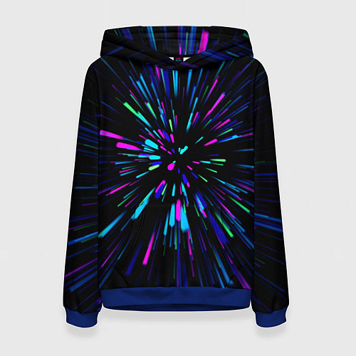 Женская толстовка Neon rods / 3D-Синий – фото 1
