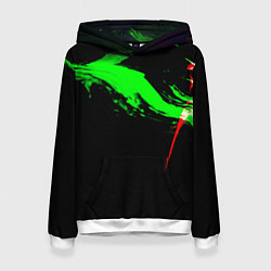 Женская толстовка Color black green red