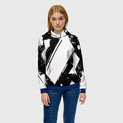 Толстовка-худи женская Color black white, цвет: 3D-синий — фото 2