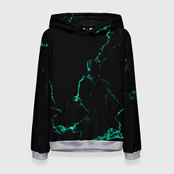 Женская толстовка Color black turquoise