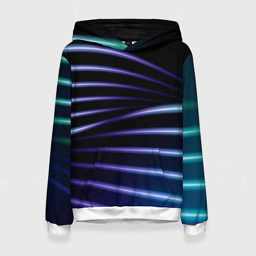 Женская толстовка Color black blue / 3D-Белый – фото 1