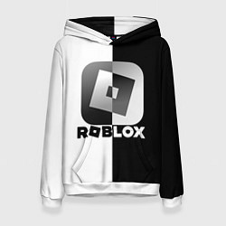 Толстовка-худи женская Роблокс логотип, цвет: 3D-белый