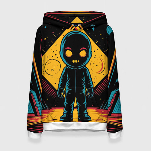 Женская толстовка Недовольный инопланетянин / 3D-Белый – фото 1