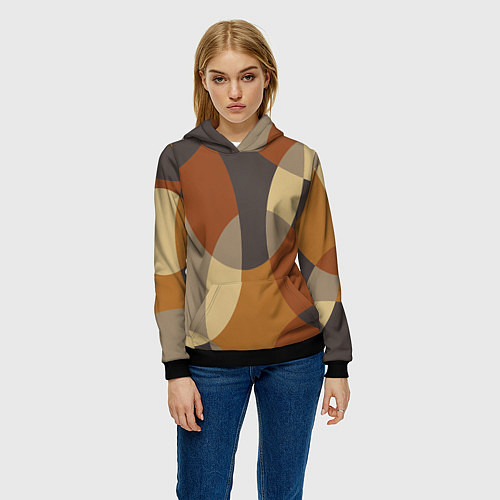 Женская толстовка Графические цветные текстуры и паттерны / 3D-Черный – фото 3