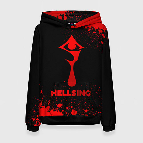 Женская толстовка Hellsing - red gradient / 3D-Черный – фото 1