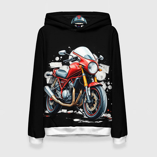 Женская толстовка Red Moto / 3D-Белый – фото 1