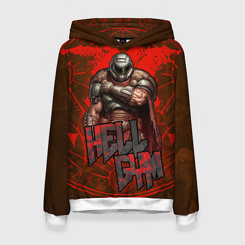 Женская толстовка Doom dark ages gym / 3D-Белый – фото 1