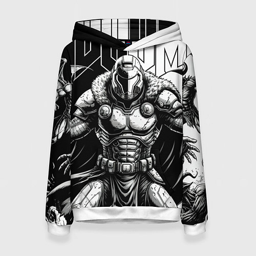 Женская толстовка Doom guy and demons / 3D-Белый – фото 1