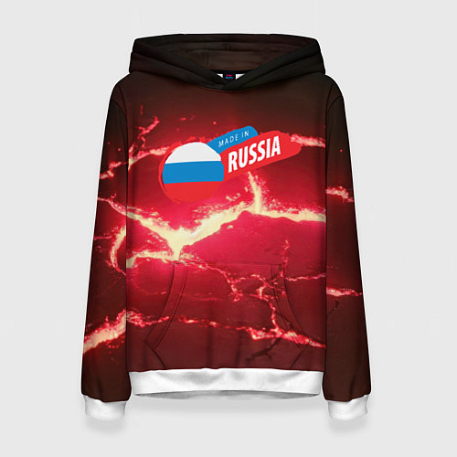Женская толстовка Russia красные плиты / 3D-Белый – фото 1