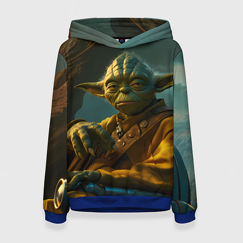 Женская толстовка Мудрец Йода / 3D-Синий – фото 1