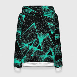 Толстовка-худи женская The triangle is light blue, цвет: 3D-белый