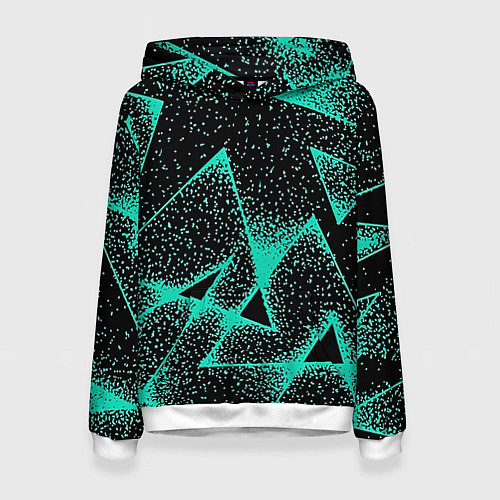 Женская толстовка The triangle is light blue / 3D-Белый – фото 1