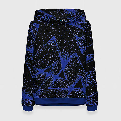 Женская толстовка Triangles with dots / 3D-Синий – фото 1