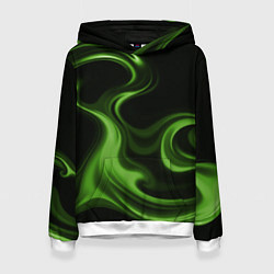 Толстовка-худи женская Green black, цвет: 3D-белый