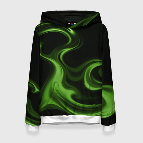 Женская толстовка Green black / 3D-Белый – фото 1
