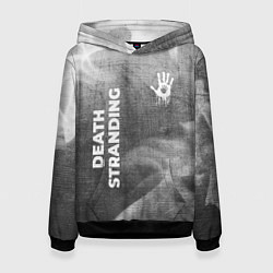 Толстовка-худи женская Death Stranding - grey gradient вертикально, цвет: 3D-черный