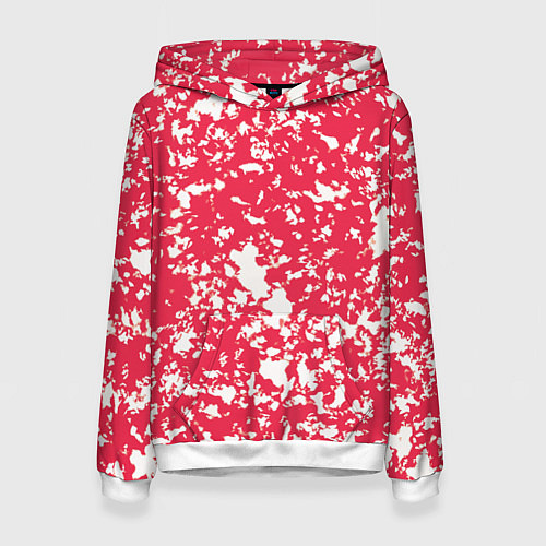 Женская толстовка Розовый пятнистый / 3D-Белый – фото 1