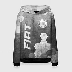 Толстовка-худи женская Fiat - grey gradient вертикально, цвет: 3D-черный