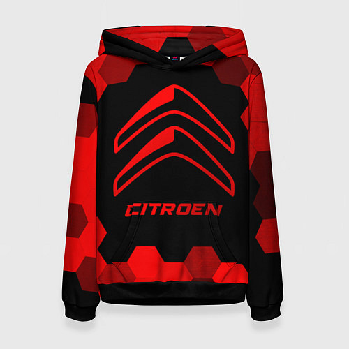 Женская толстовка Citroen - red gradient / 3D-Черный – фото 1