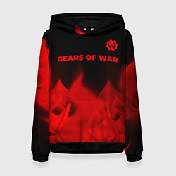 Женская толстовка Gears of War - red gradient посередине
