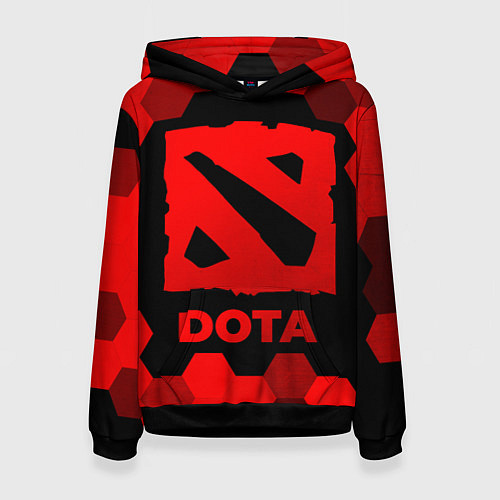 Женская толстовка Dota - red gradient / 3D-Черный – фото 1