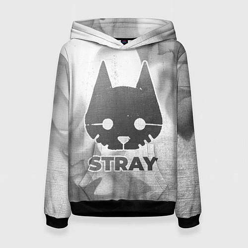 Женская толстовка Stray - white gradient / 3D-Черный – фото 1