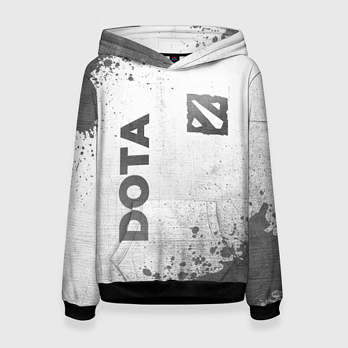 Женская толстовка Dota - white gradient вертикально / 3D-Черный – фото 1