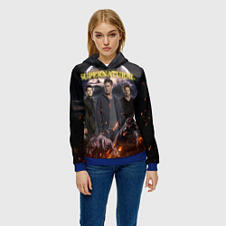 Толстовка-худи женская Supernatural - true hunters, цвет: 3D-синий — фото 2