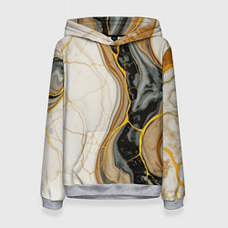 Женская толстовка Золотистые прожилки в мраморе