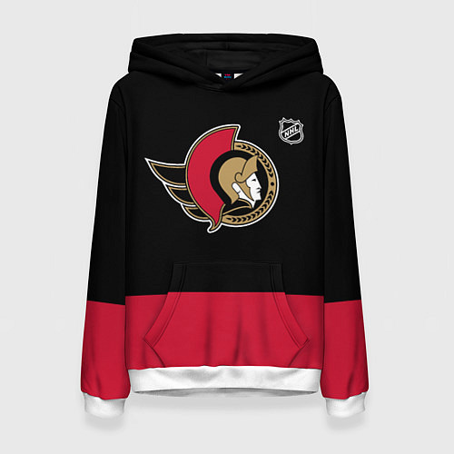 Женская толстовка Оттава Сенаторз хоккей / 3D-Белый – фото 1