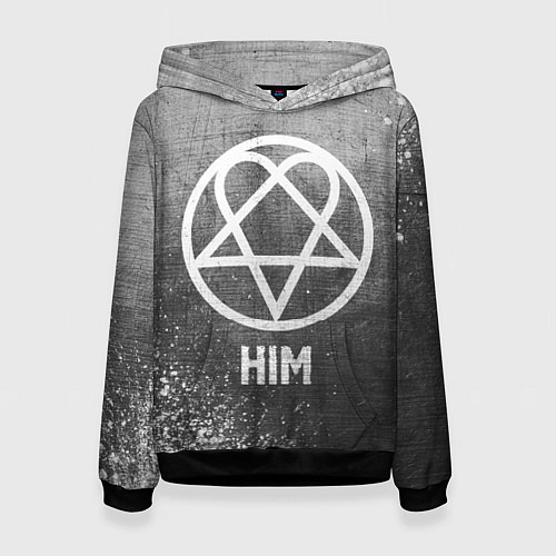 Женская толстовка HIM - grey gradient / 3D-Черный – фото 1