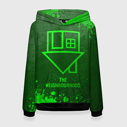 Толстовка-худи женская The Neighbourhood - green gradient, цвет: 3D-черный