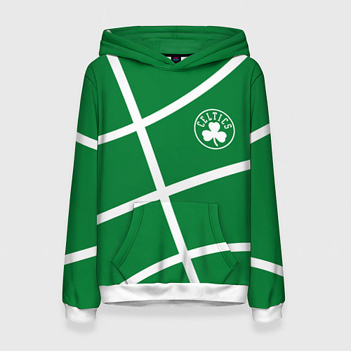 Женская толстовка Boston Celtics green / 3D-Белый – фото 1