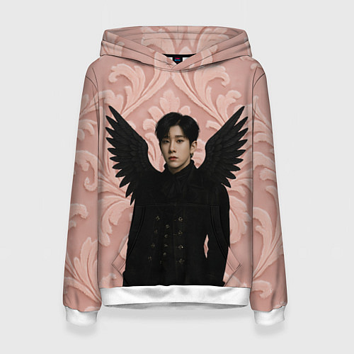 Женская толстовка JinJin Astro с черными крыльями / 3D-Белый – фото 1