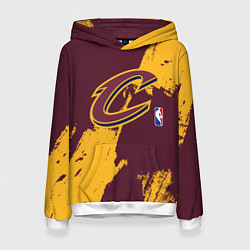 Толстовка-худи женская Cleveland Cavaliers NBA team, цвет: 3D-белый