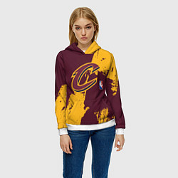 Толстовка-худи женская Cleveland Cavaliers NBA team, цвет: 3D-белый — фото 2