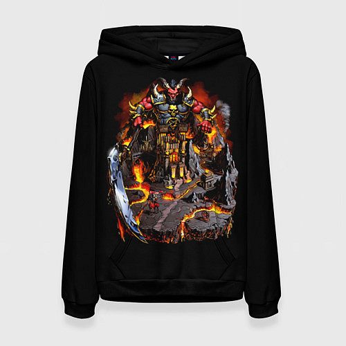 Женская толстовка Архидьявол инферно - Герои Меча и Магии 3 / 3D-Черный – фото 1