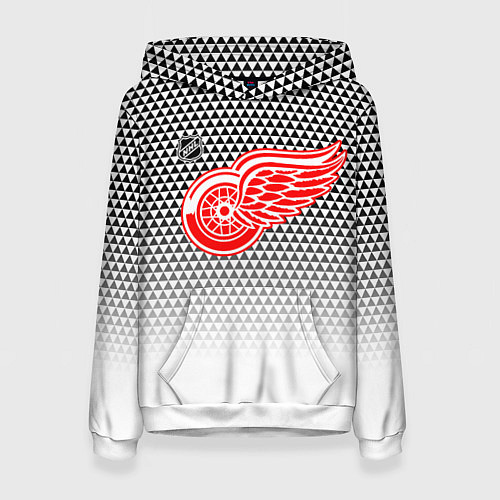 Женская толстовка Детройт Ред Уингз - геометрический градиент / 3D-Белый – фото 1