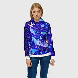 Толстовка-худи женская Небо-Звезды, цвет: 3D-белый — фото 2
