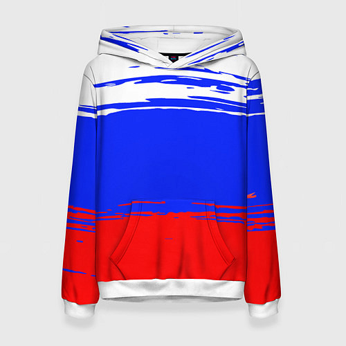 Женская толстовка Патриот - флаг / 3D-Белый – фото 1