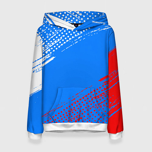 Женская толстовка Патриот - флаг / 3D-Белый – фото 1