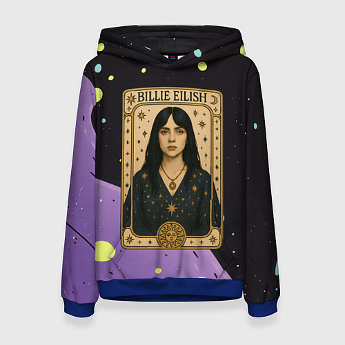 Женская толстовка Билли Айлиш в стиле Таро / 3D-Синий – фото 1