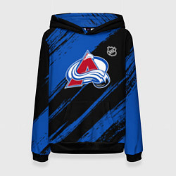 Толстовка-худи женская Колорадо Эвеланш - синий и черный, цвет: 3D-черный