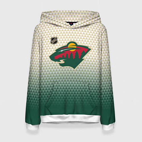 Женская толстовка Миннесота Уайлд - геометрический градиент / 3D-Белый – фото 1