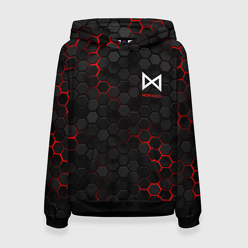 Женская толстовка Мехагодзилла красный / 3D-Черный – фото 1
