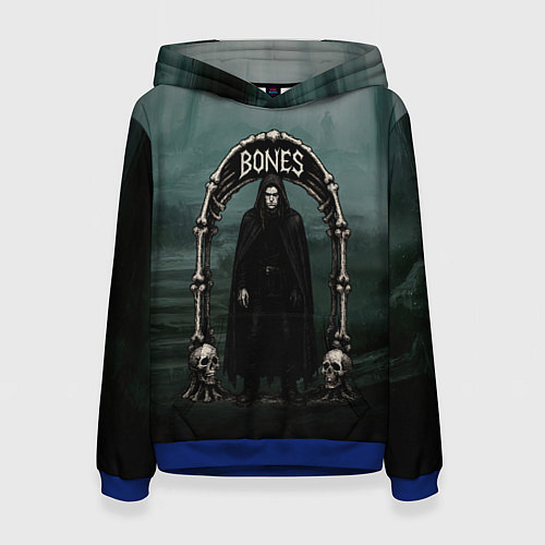 Женская толстовка Bones арка из костей / 3D-Синий – фото 1