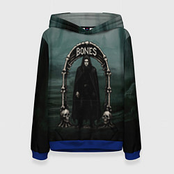 Толстовка-худи женская Bones арка из костей, цвет: 3D-синий